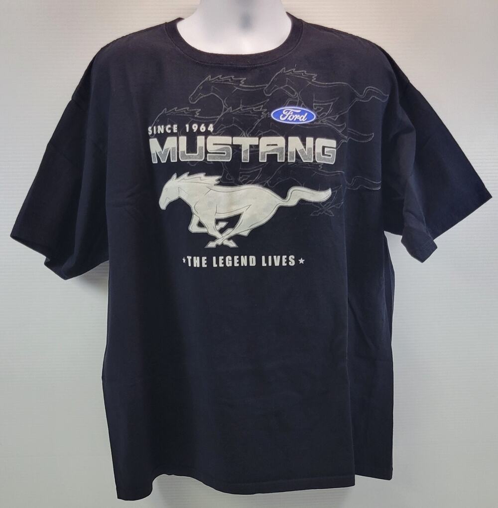 N) Ford Mustang Men Official Licensed Product Black T-Shirt XXL